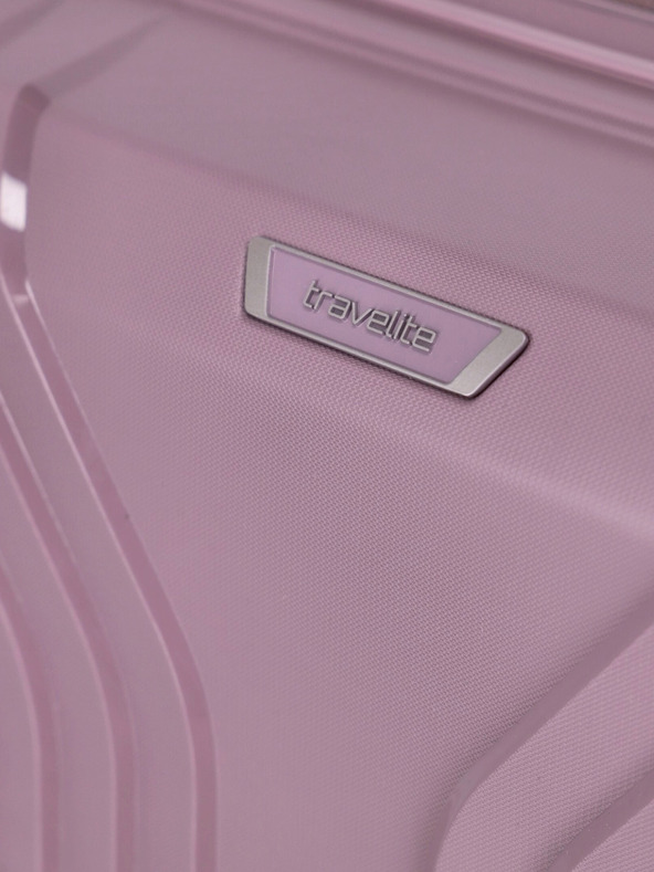 Travelite Комплект от три дамски куфара за пътуване в розово Travelite Elvaa 4w S,M,L Rosé