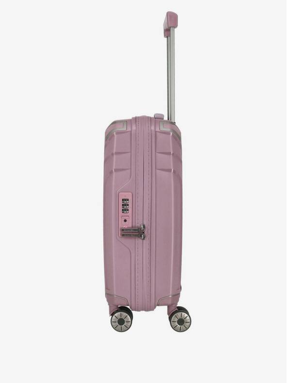 Travelite Комплект от три дамски куфара за пътуване в розово Travelite Elvaa 4w S,M,L Rosé