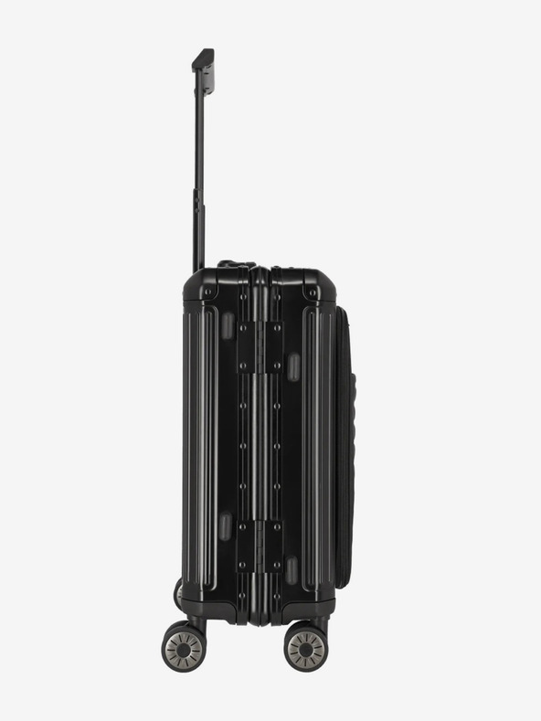 Travelite Черен куфар Travelite Next 4w S Преден джоб