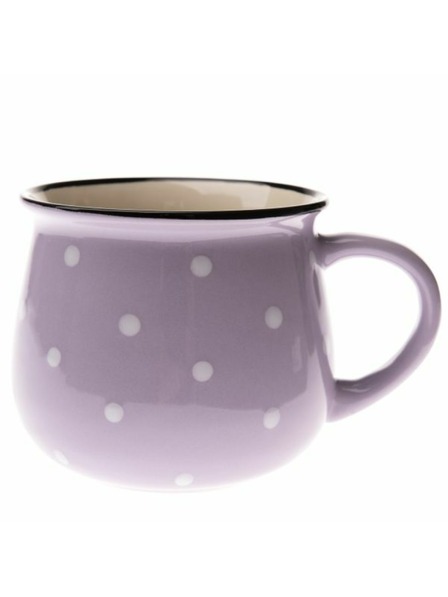 Casa de Engel Керамична чаша - лилава с точки, 770ml, 6/24