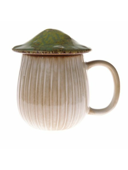 Casa de Engel Керамична чаша с капак - гъба, 550ml, зелена, 1/16