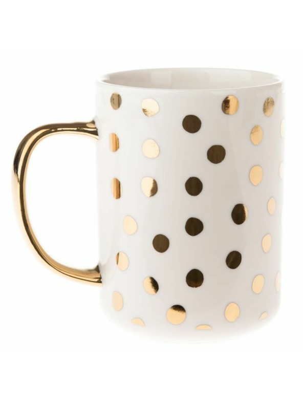 Casa de Engel Порцеланова чаша със златна дръжка, 425ml, 12/36