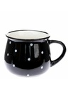 Casa de Engel Керамична чаша, черна с бели точки, 770ml, 6/24
