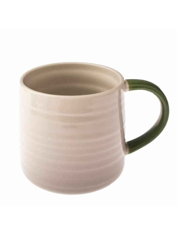 Casa de Engel Керамична чаша с цветна дръжка - зелена, 12/48