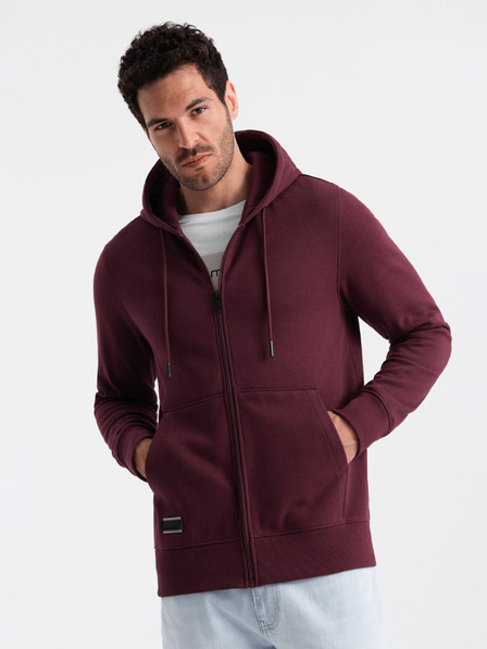Ombre Clothing Мъжки памучен суитчър BASIC с цип Ombre Clothing