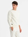 Ombre Clothing Мъжки памучен спортен костюм BASIC cream Ombre Clothing
