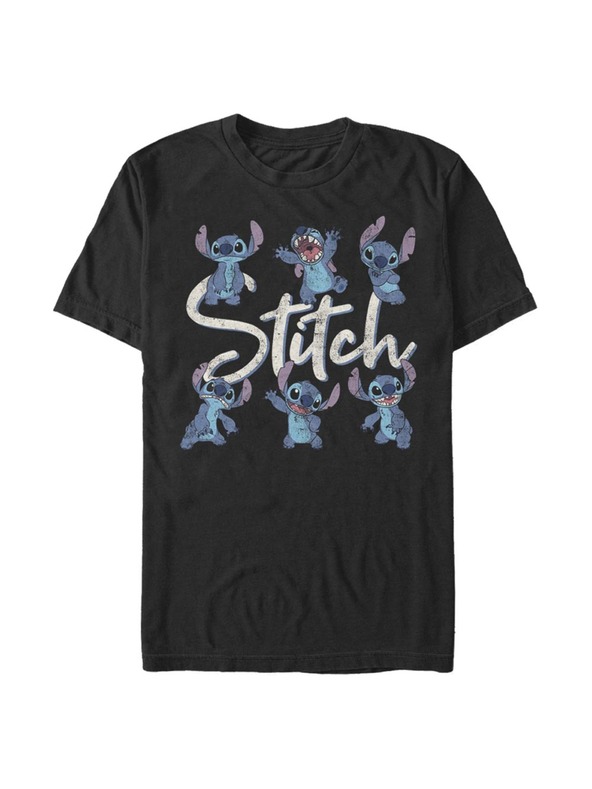 ZOOT.Fan Черна мъжка тениска Disney STITCH POSES