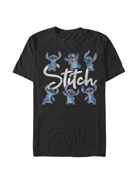 ZOOT.Fan Черна мъжка тениска Disney STITCH POSES