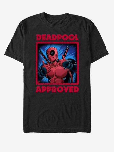 ZOOT.Fan Черна унисекс тениска Marvel Deadpool Approved