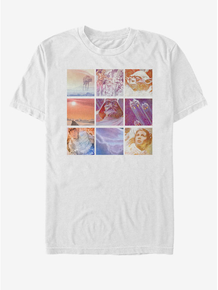 ZOOT.Fan Бяла мъжка тениска "Междузвездни войни" три по три