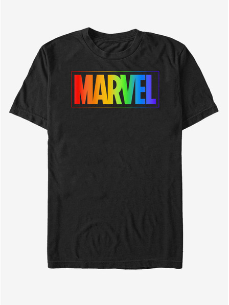 ZOOT.Fan Черна мъжка тениска Marvel Rainbow Marvel