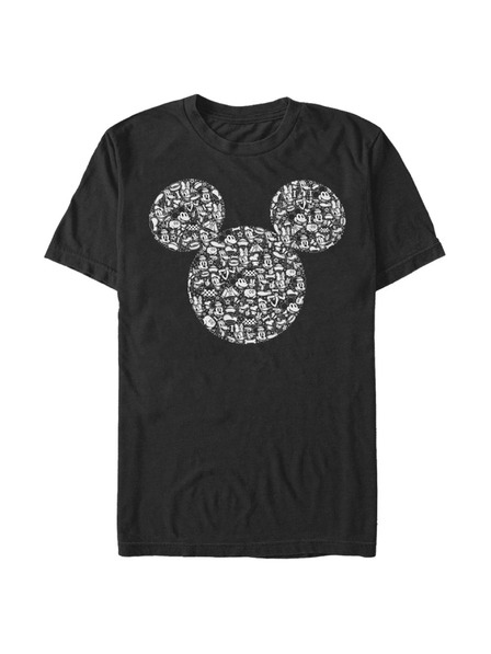 ZOOT.Fan Черна мъжка тениска Disney Mickey Icons Fill