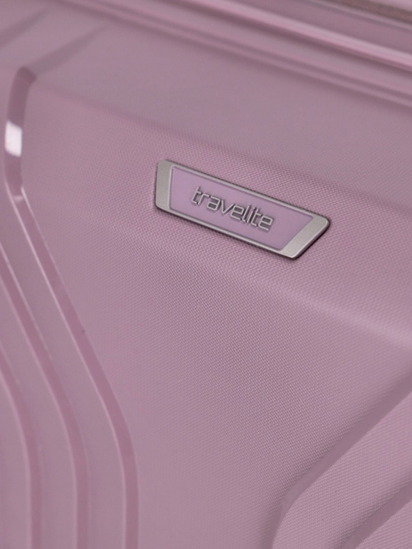 Travelite Розов дамски куфар Travelite Elvaa 4w L Rosé