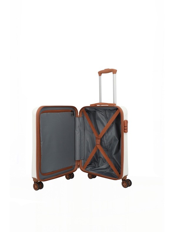 Travelite Travelite Bali S White/Cognac Чанта за път Travelite Bali S White/Cognac