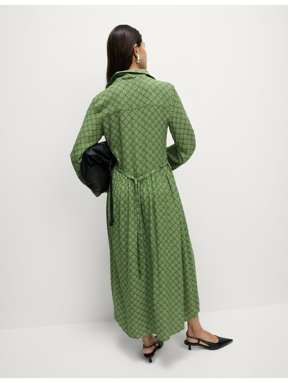 Marks & Spencer Риза с V-образно деколте с щампа Marks & Spencer зелена