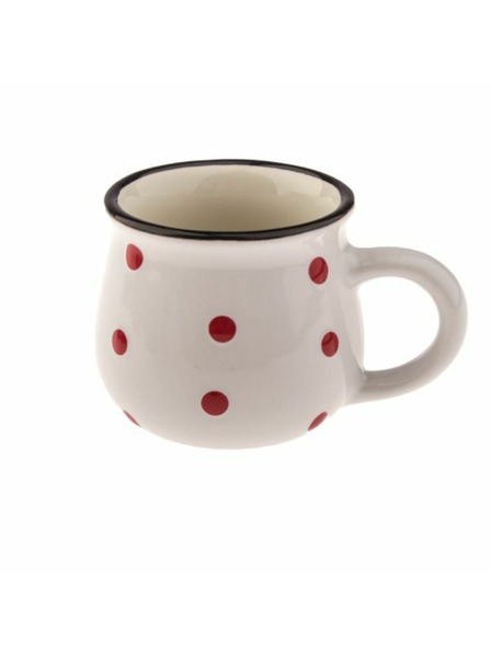 Casa de Engel Керамична чаша - бяла с точки, 75мл, 24/144