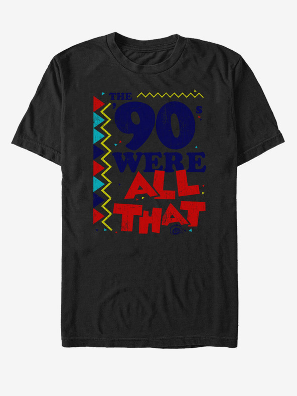 ZOOT.Fan Черна унисекс тениска Nickelodeon 90 All