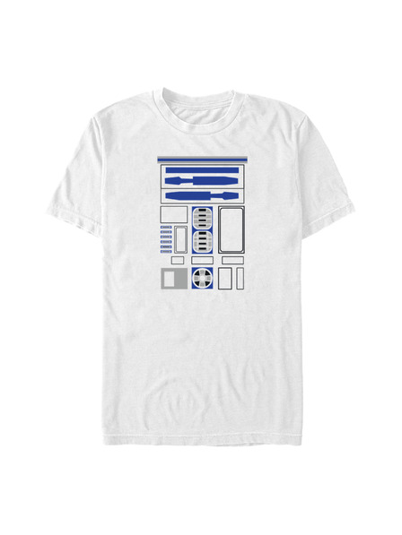 ZOOT.Fan Бяла мъжка тениска Star Wars R2 Uniform