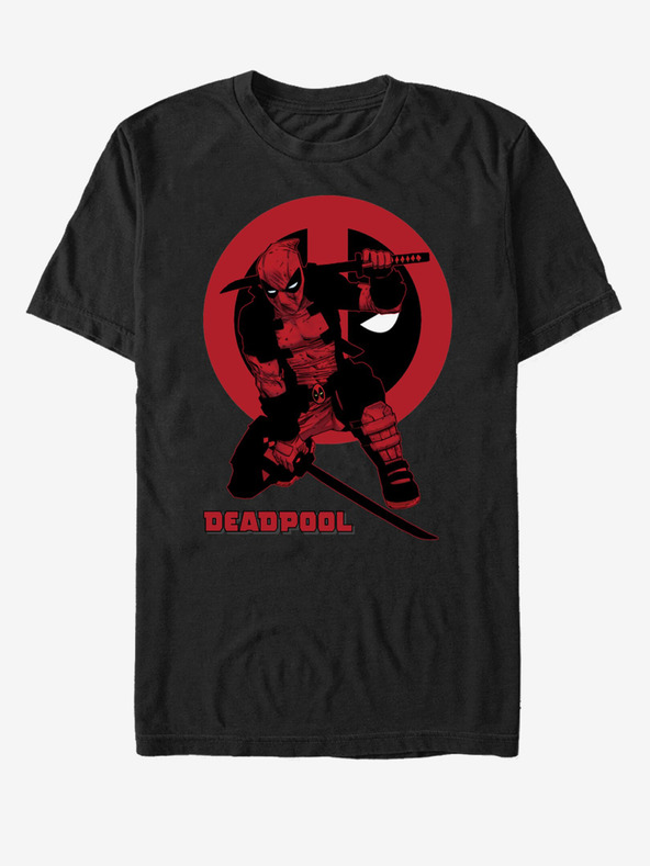 ZOOT.Fan Черна унисекс тениска Marvel Samurai Deadpool