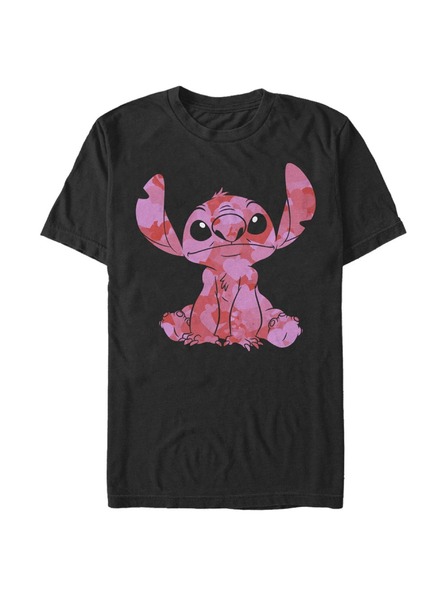 ZOOT.Fan Черна мъжка тениска Disney Classics Stitch Heart Fill
