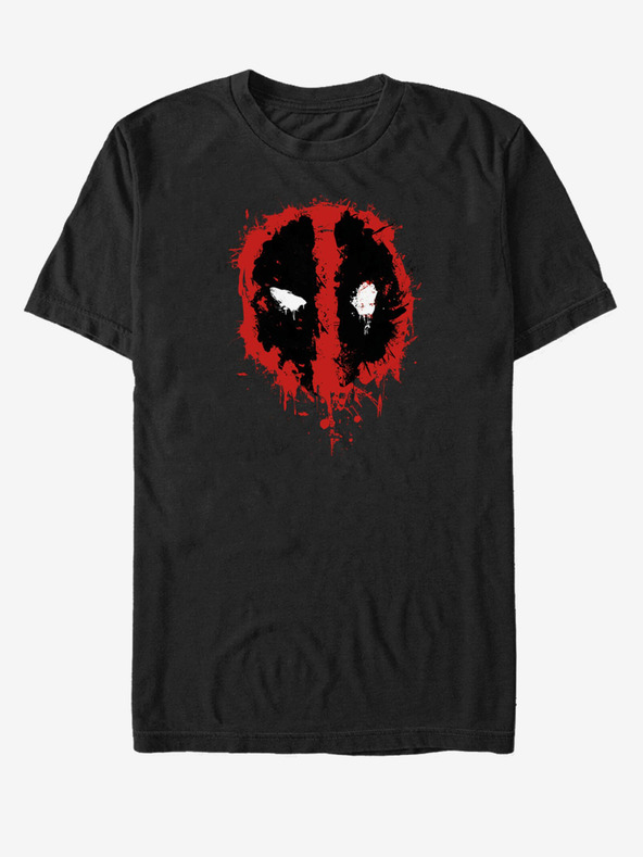 ZOOT.Fan Черна унисекс тениска Marvel Deadpool Splatter Icon
