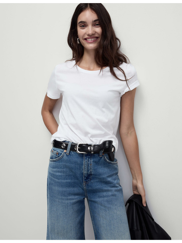 Marks & Spencer Тениска от чист памук Marks & Spencer бяла