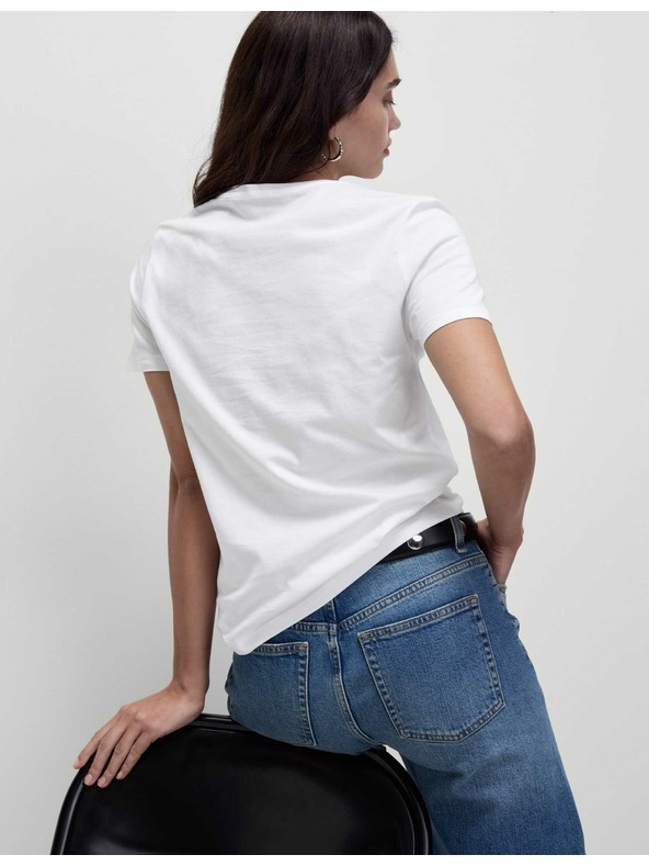 Marks & Spencer Тениска от чист памук Marks & Spencer бяла