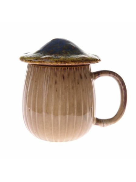 Casa de Engel Керамична чаша с капак - гъба, 550ml, синя, 1/16