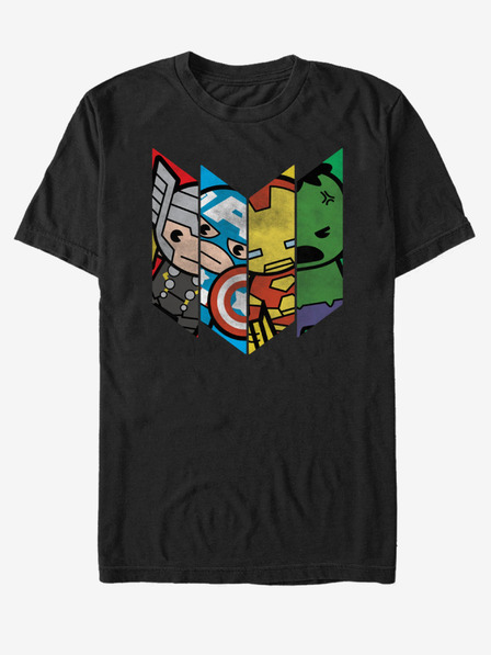 ZOOT.Fan Черна унисекс тениска Marvel Chevron Avenge