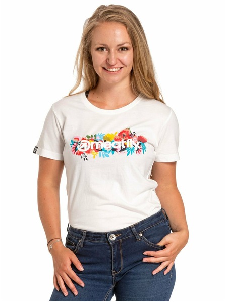 Meatfly Meatfly дамска тениска Blossom White | Бяла | Размер