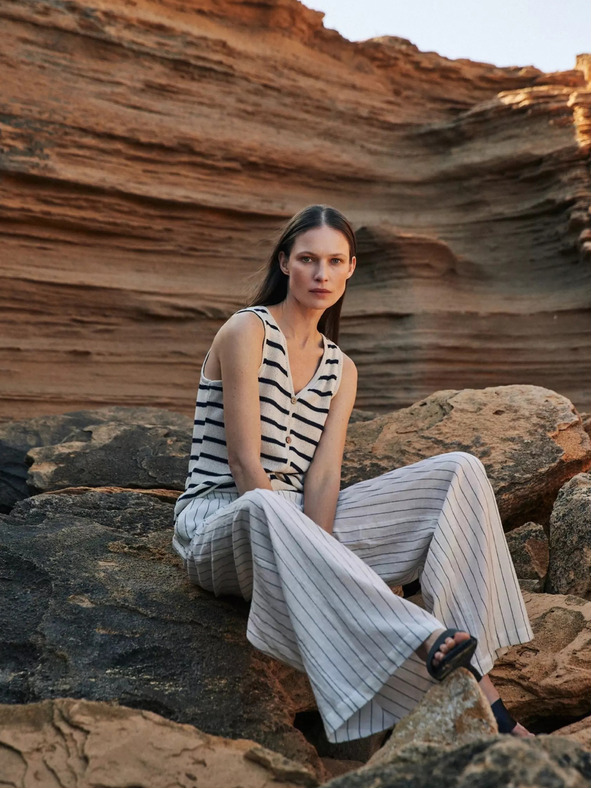 Moodo Дамски раиран потник Moodo