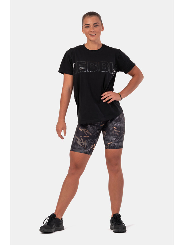 Nebbia Тениска с невидимо лого NEBBIA 602 Black Nebbia