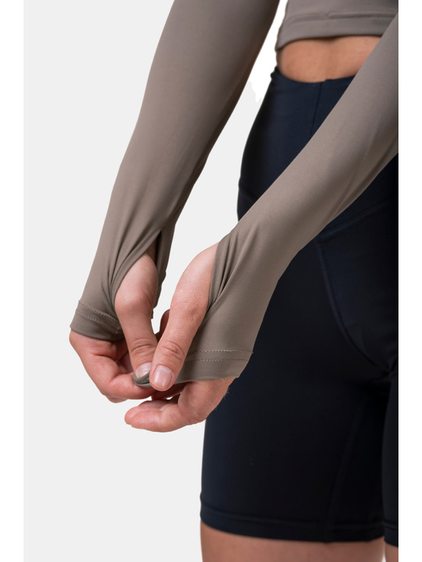 Nebbia Спортен топ HERO с дълги ръкави 585 Mocha Nebbia