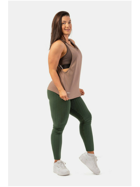 Nebbia Свободен дълъг потник "Feeling Good" с кръстосване отзад 419 Brown Nebbia