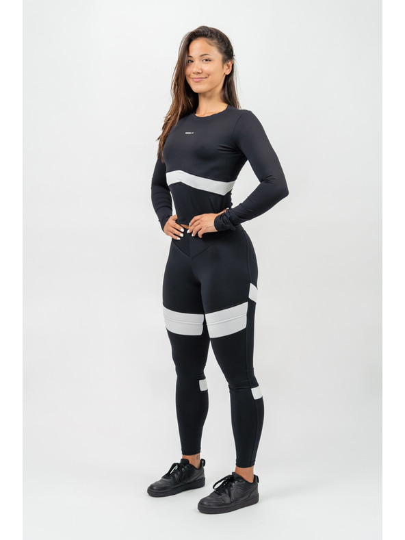 Nebbia Черен топ с дълъг ръкав TRUE HERO 242