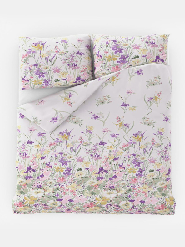 Kvalitex Френско памучно спално бельо PROVENCE COLLECTION 240x200, 70x90cm ISABEL лилаво