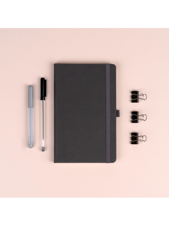 NOTIQUE NOTIQUE Бележки в сиво, с точки, 13 x 21 cm BAAGL