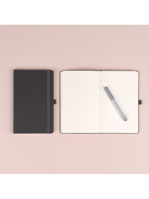 NOTIQUE NOTIQUE Бележки в сиво, с точки, 13 x 21 cm BAAGL