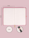 NOTIQUE NOTIQUE Бележки в розово, с подплата, 13 x 21 cm