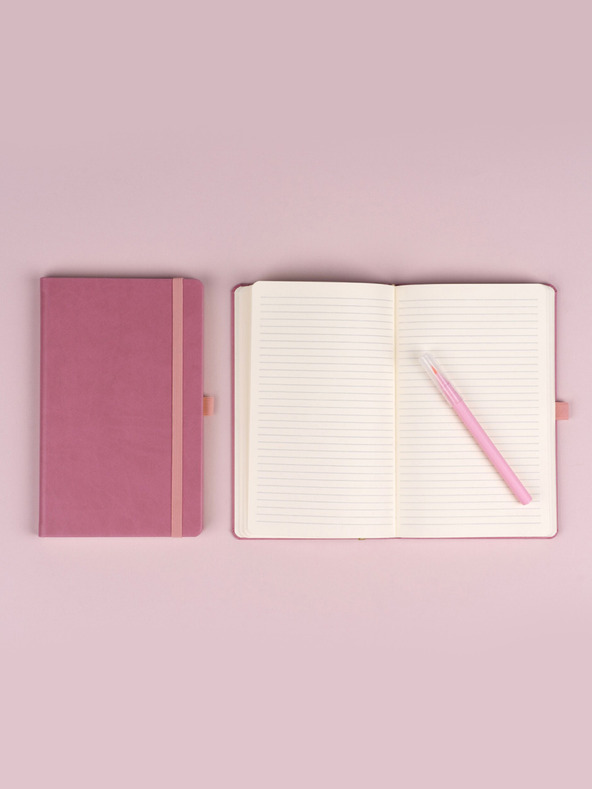 NOTIQUE NOTIQUE Бележки в розово, с подплата, 13 x 21 cm