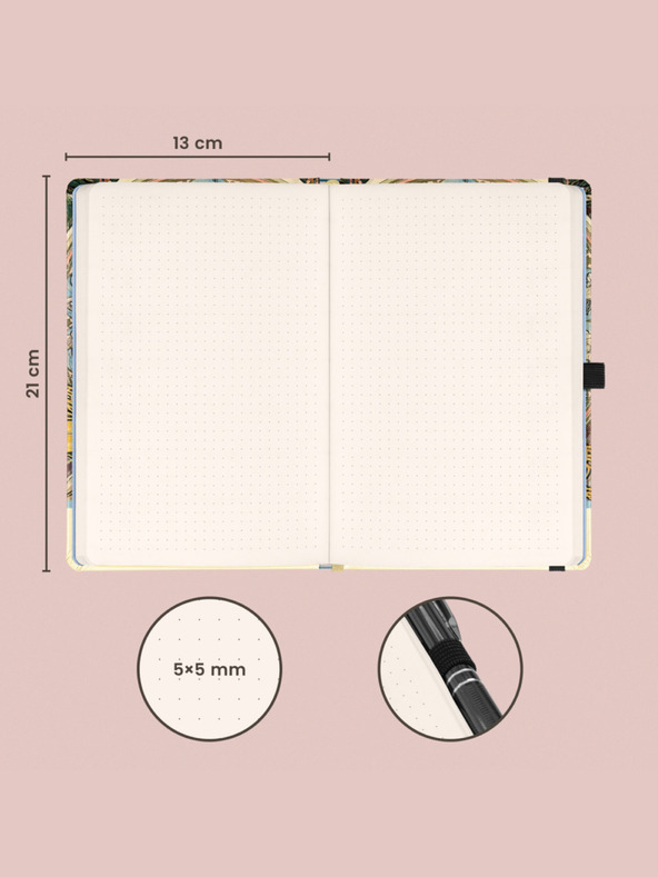 NOTIQUE NOTIQUE Бележки Алфонс Муха - Зодиак, с точки, 13 x 21 cm