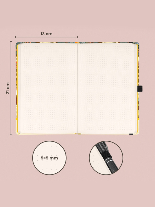 NOTIQUE NOTIQUE Бележки Алфонс Муха - Писалка, пунктир, 13 x 21 cm