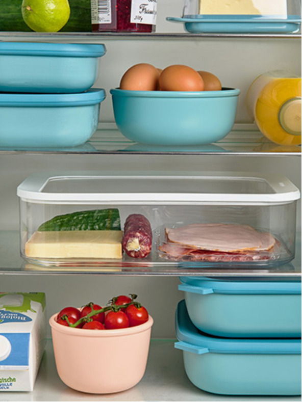 Mepal Комплект от три купи в светлозелен цвят Mepal Cirqula Rectangular 500 +1000 +2000 мл