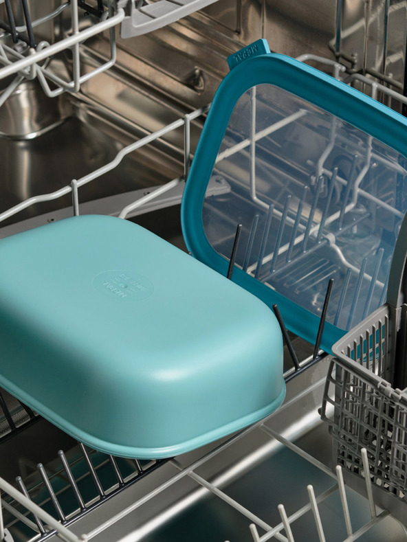 Mepal Комплект от три купи в светлозелен цвят Mepal Cirqula Rectangular 500 +1000 +2000 мл