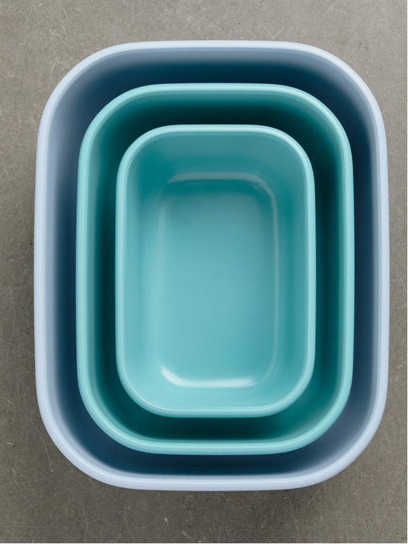 Mepal Комплект от три купи в светлозелен цвят Mepal Cirqula Rectangular 500 +1000 +2000 мл