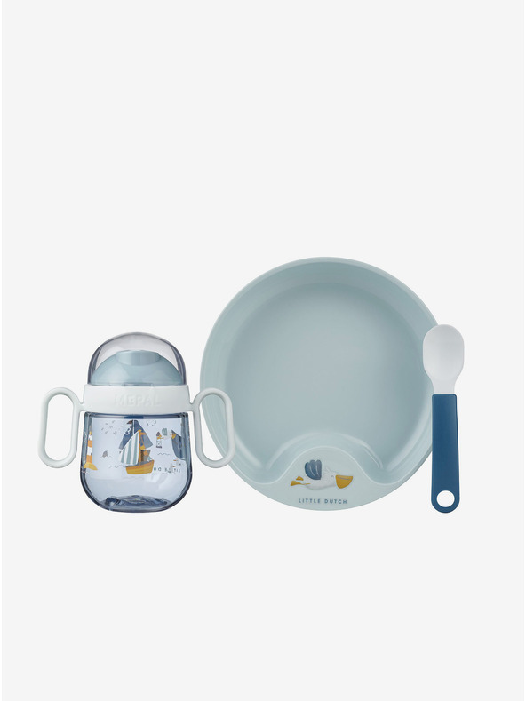 Mepal Детски комплект за хранене от три части в синьо Mepal Mio