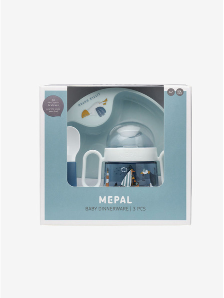 Mepal Детски комплект за хранене от три части в синьо Mepal Mio