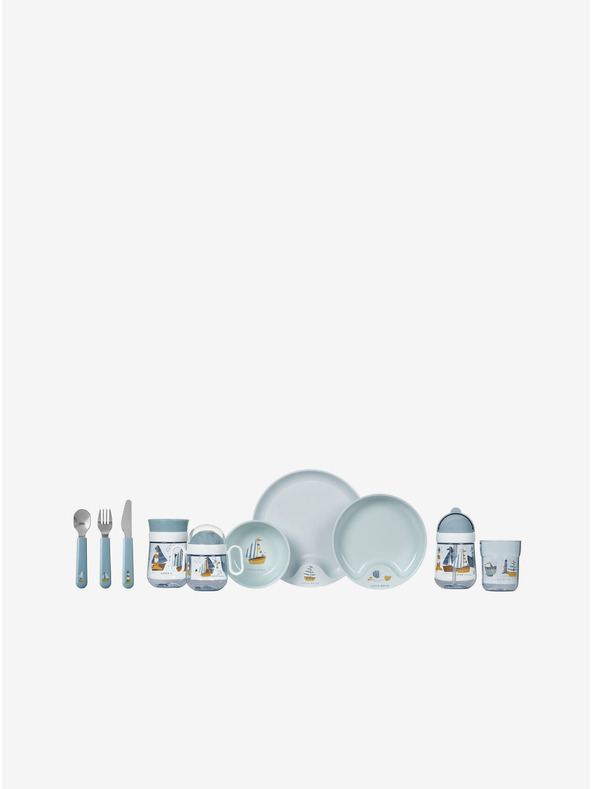 Mepal Детски комплект за хранене от три части в синьо Mepal Mio
