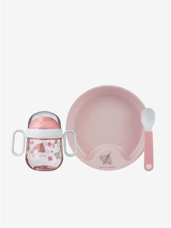 Mepal Детски комплект за хранене от три части в розово Mepal Mio