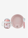 Mepal Детски комплект за хранене от три части в розово Mepal Mio